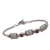 Garnet pendant bracelet, 'Kawung Blossom' - Javanese Batik Motif Pendant Bracelet with Garnets (image 2c) thumbail