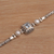 Cultured pearl and blue topaz pendant bracelet, 'Window to the World' - Borobudur Chain Bracelet with Blue Topaz Pendant (image 2b) thumbail