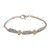 Citrine pendant bracelet, 'Kawung Blooms' - Citrine and Sterling Silver Pendant Bracelet with Chain (image 2d) thumbail