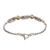 Citrine pendant bracelet, 'Kawung Blooms' - Citrine and Sterling Silver Pendant Bracelet with Chain