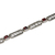 Garnet link bracelet, 'Wind and Fire' - Garnet Squares and Sterling Silver Blocks Link Bracelet (image 2f) thumbail