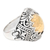 Gold accent sterling silver cocktail ring, 'Altar Gift' - Gold Accent Sterling Silver Cocktail Ring from Bali (image 2c) thumbail