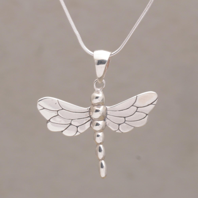 Sterling Silver Dragonfly Pendant 