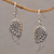 Gold accented sterling silver dangle earrings, 'Gleaming Swan Wings' - Gold Accent Sterling Silver Wing Dangle Earrings from Bali (image 2) thumbail