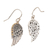 Gold accented sterling silver dangle earrings, 'Gleaming Swan Wings' - Gold Accent Sterling Silver Wing Dangle Earrings from Bali (image 2d) thumbail