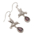 Garnet dangle earrings, 'Hummingbird Drops' - Hummingbird-Shaped Garnet Dangle Earrings from Bali (image 2d) thumbail