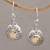 Gold accented sterling silver dangle earrings, 'Temple Charms' - Gold Accented Sterling Silver Dangle Earrings from Bali (image 2) thumbail