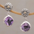 Gold accent amethyst dangle earrings, 'Hidden Vines' - Gold Accent Amethyst Dangle Earrings from Bali (image 2) thumbail