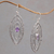 Amethyst dangle earrings, 'Illusive Eyes' - Amethyst and Sterling Silver Dangle Earrings from Bali (image 2b) thumbail