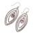 Amethyst dangle earrings, 'Illusive Eyes' - Amethyst and Sterling Silver Dangle Earrings from Bali (image 2c) thumbail