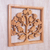Wood relief panel, 'Bayam' - Hand Carved Suar Wood Amaranth Wall Art Relief Panel (image 2b) thumbail