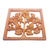 Wood relief panel, 'Bayam' - Hand Carved Suar Wood Amaranth Wall Art Relief Panel (image 2c) thumbail