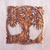 Wood relief panel, 'Beringin Tree' - Natural Finish Wood Wall Art Relief Panel of Tree (image 2) thumbail