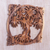 Wood relief panel, 'Beringin Tree' - Natural Finish Wood Wall Art Relief Panel of Tree (image 2b) thumbail