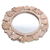 Wood wall mirror, 'Buleleng Bouquet' - Grape Motif Round Wall Mirror with Distressed Finish (image 2a) thumbail