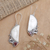 Garnet dangle earrings, 'Half of My Soul' - Handcrafted Garnet and Bone Dangle Earrings from Bali (image 2b) thumbail