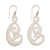 Bone dangle earrings, 'Swirly Vines' - Handcrafted Bone Dangle Earrings from Bali