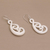 Bone dangle earrings, 'Swirly Vines' - Handcrafted Bone Dangle Earrings from Bali (image 2b) thumbail