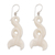 Bone dangle earrings, 'Fantastic Tails' - Handcrafted Whale-Themed Bone Dangle Earrings form Bali thumbail