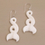 Bone dangle earrings, 'Fantastic Tails' - Handcrafted Whale-Themed Bone Dangle Earrings form Bali (image 2c) thumbail