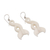 Bone dangle earrings, 'Fantastic Tails' - Handcrafted Whale-Themed Bone Dangle Earrings form Bali (image 2d) thumbail