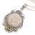 Peridot and bone pendant necklace, 'Dreamy Rose' - Rose Pendant Necklace Accented with Peridot (image 2d) thumbail