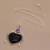 Amethyst and cultured pearl pendant necklace, 'Love Like Midnight' - Amethyst Cultured Pearl Silver Black Bone Heart Necklace