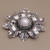 Cultured pearl brooch pin, 'Moonside Flower' - Artisan Crafted Floral Cultured Pearl Brooch from Bali (image 2b) thumbail