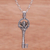 Sterling silver pendant necklace, 'Key of Truth' - Ganesha-Themed Sterling Silver Pendant Necklace from Bali (image 2) thumbail
