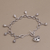 Sterling silver charm bracelet, 'The Garden in my Heart' - Romantic Sterling Silver Link Bracelet with Heart Charm (image 2b) thumbail