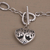 Sterling silver charm bracelet, 'The Garden in my Heart' - Romantic Sterling Silver Link Bracelet with Heart Charm (image 2c) thumbail