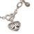 Sterling silver charm bracelet, 'The Garden in my Heart' - Romantic Sterling Silver Link Bracelet with Heart Charm (image 2d) thumbail