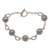 Sterling silver link bracelet, 'Garden Orbs' - Floral Sterling Silver Link Bracelet from Bali (image 2a) thumbail