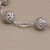 Sterling silver link bracelet, 'Garden Orbs' - Floral Sterling Silver Link Bracelet from Bali (image 2c) thumbail