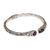 Garnet cuff bracelet, 'Looking for You' - Balinese Sterling Silver and Garnet Hinged Cuff Bracelet (image 2e) thumbail