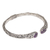 Amethyst cuff bracelet, 'Looking for You' - Sterling Silver Hinged Amethyst Cuff Bracelet from Bali (image 2d) thumbail