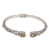 Citrine cuff bracelet, 'Looking for You' - Fair Trade Silver and Citrine Hinged Cuff Bracelet thumbail