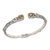 Citrine cuff bracelet, 'Looking for You' - Fair Trade Silver and Citrine Hinged Cuff Bracelet (image 2d) thumbail