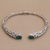 Quartz cuff bracelet, 'Looking for You' - Balinese Green Quartz Sterling Silver Hinged Cuff Bracelet (image 2b) thumbail
