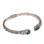 Quartz cuff bracelet, 'Looking for You' - Balinese Green Quartz Sterling Silver Hinged Cuff Bracelet (image 2d) thumbail