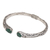 Quartz cuff bracelet, 'Looking for You' - Balinese Green Quartz Sterling Silver Hinged Cuff Bracelet