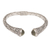Prasiolite cuff bracelet, 'Our Two Souls' - Balinese Style Hinged 925 Silver Prasiolite Cuff Bracelet thumbail
