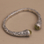 Prasiolite cuff bracelet, 'Our Two Souls' - Balinese Style Hinged 925 Silver Prasiolite Cuff Bracelet (image 2c) thumbail