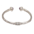 Amethyst cuff bracelet, 'Talk to Me' - Balinese Style Hinged Silver Cuff Bracelet with Amethyst (image 2e) thumbail