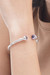 Amethyst cuff bracelet, 'Talk to Me' - Balinese Style Hinged Silver Cuff Bracelet with Amethyst