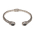 Prasiolite cuff bracelet, 'Magical Attraction' - Sterling Silver Hinged Prasiolite Cuff Bracelet from Bali thumbail