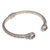 Prasiolite cuff bracelet, 'Magical Attraction' - Sterling Silver Hinged Prasiolite Cuff Bracelet from Bali (image 2d) thumbail