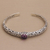Amethyst cuff bracelet, 'Forest Nymph' - Sterling Silver Floral Cuff Bracelet with Amethyst (image 2c) thumbail