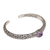 Amethyst cuff bracelet, 'Forest Nymph' - Sterling Silver Floral Cuff Bracelet with Amethyst (image 2d) thumbail