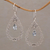 Blue topaz dangle earrings, 'Celuk Gate' - Two Carat Blue Topaz and Sterling Silver Earrings
